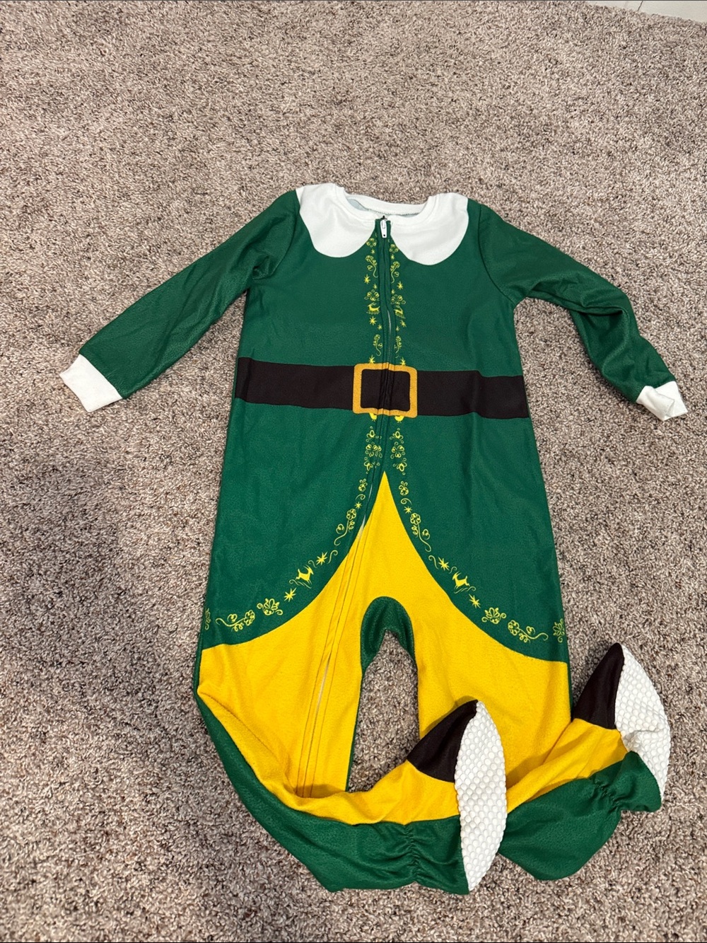 Elf movie kids 4T footie pajamas/ costume
